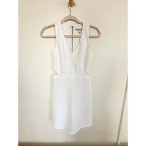VTG Y2K Abercrombie & Fitch Perforated Skater Dress XS - Cutout Waist White